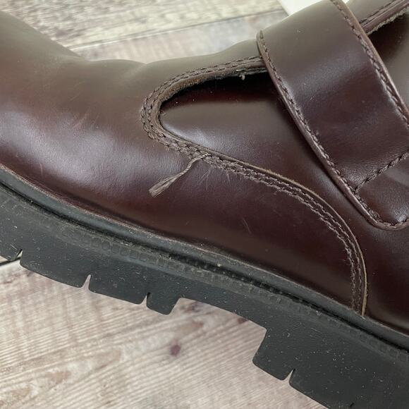 Skechers Boots Men's 10 Vintage Monk Strap 90sY2K Platform SN6909 Brown Leather - Picture 7 of 11